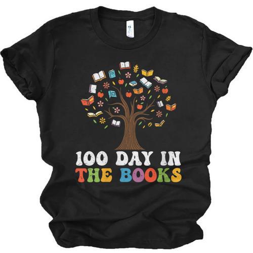 Happy 100 Days In The Books Reading Celebration Graphic Tees Unisex Jersey T-Shirt - Bookorys CA