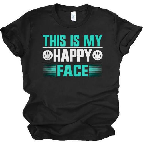 This Is My Happy Face Introvert Unisex Jersey T-Shirt - Raresse