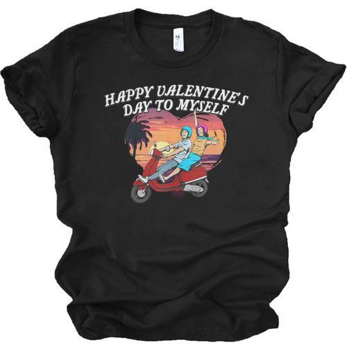Happy Valentines Day To Myself Introvert Humor Unisex Jersey T-Shirt - Raresse