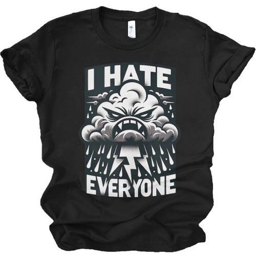 I Hate Everyone Introvert Anti-Social Dark Humor Unisex Jersey T-Shirt - Raresse