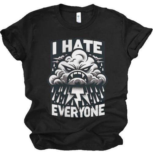 I Hate Everyone Introvert Anti-Social Dark Humor Unisex Jersey T-Shirt - Raresse