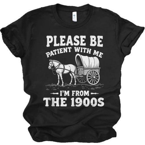 Heartwarming Wagon Please Be Patient I'm From The 1900s Unisex Jersey T-Shirt - Figerry