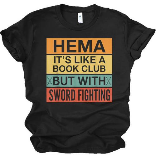 Hema Definition Like A Book Club With Swords Unisex Jersey T-Shirt - Bookorys UK