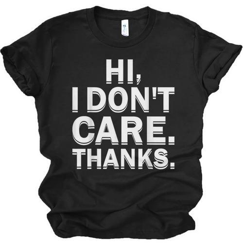 Hi I Don't Care Thanks Antisocial Introvert Unisex Jersey T-Shirt - Raresse
