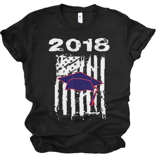 High School Graduation T Shirt Flag College Graduation Unisex Jersey T-Shirt - Best Gift Smart