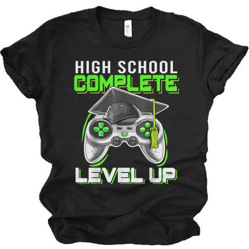 High School Level Complete Class Of 2024 Graduation Unisex Jersey T-Shirt - Best Gift Smart