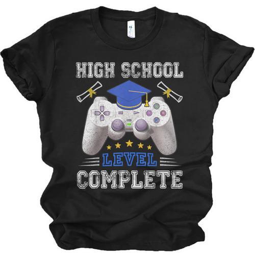 High School Level Complete Class Of 2025 Graduation Unisex Jersey T-Shirt - Best Gift Smart