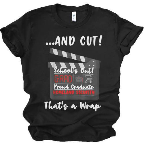 Homeland Security Degree Graduation Film Clapper Unisex Jersey T-Shirt - Best Gift Smart
