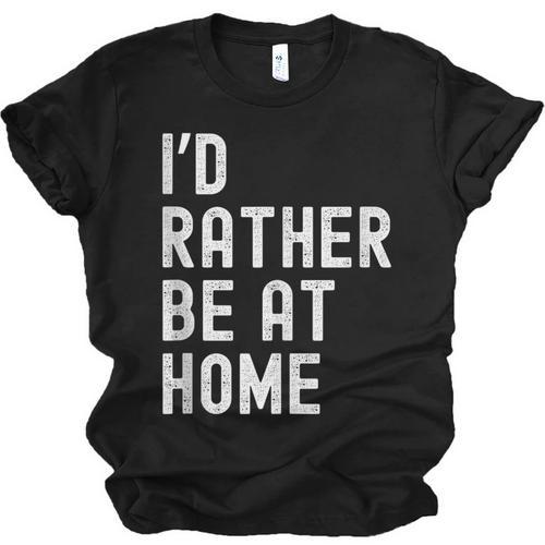 I'd Rather Be At Home Antisocial Introvert Tee Unisex Jersey T-Shirt - Raresse