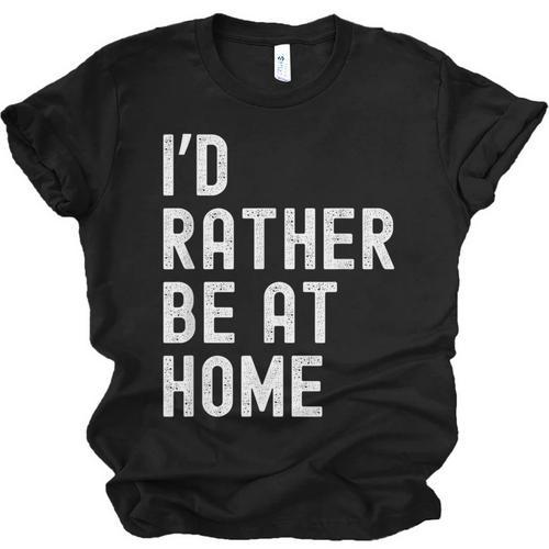 I'd Rather Be At Home Antisocial Introvert Tee Unisex Jersey T-Shirt - Raresse