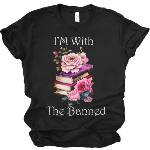 I'm With The Banned Books Bold Statement Against Censorshi Unisex Jersey T-Shirt - Bookorys DE