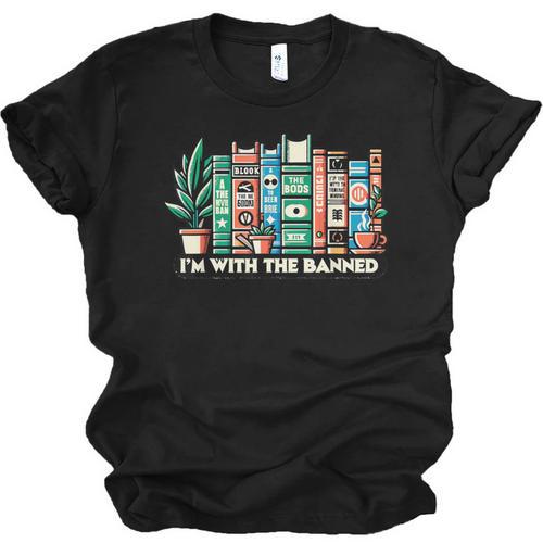 I'm With The Banned Books I Read Banned Books Lovers Unisex Jersey T-Shirt - Bookorys
