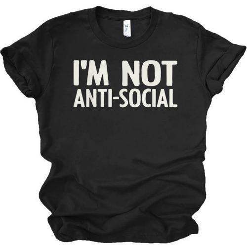 I'm Not Anti-Social I Introvert Unisex Jersey T-Shirt - Raresse