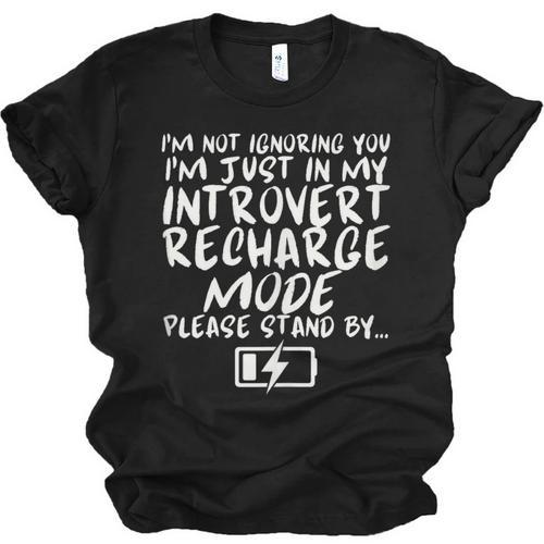 I'm Not Ignoring You I'm Just In My Introvert Recharge Mode Unisex Jersey T-Shirt - Raresse
