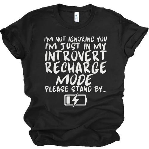 I'm Not Ignoring You I'm Just In My Introvert Recharge Mode Unisex Jersey T-Shirt - Raresse