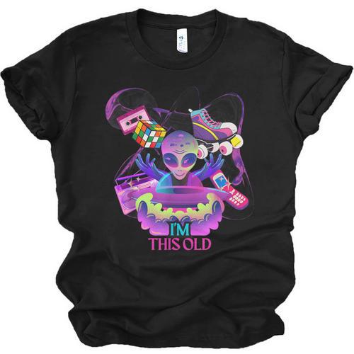 I’m This Old Retro 80s Nostalgia Alien Unisex Jersey T-Shirt - Figerry