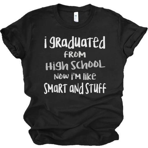 I'm Smart & Stuff Class Of 2024 High School Graduation Unisex Jersey T-Shirt - Best Gift Smart