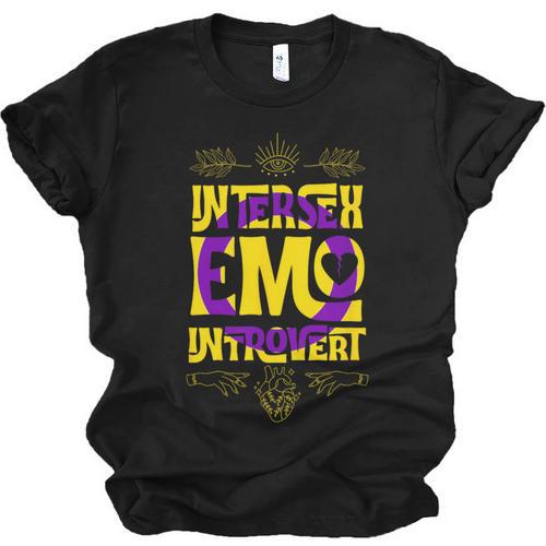 Intersex Emo Introvert Pride Trendy Mystic Teen Goth Style Unisex Jersey T-Shirt - Raresse