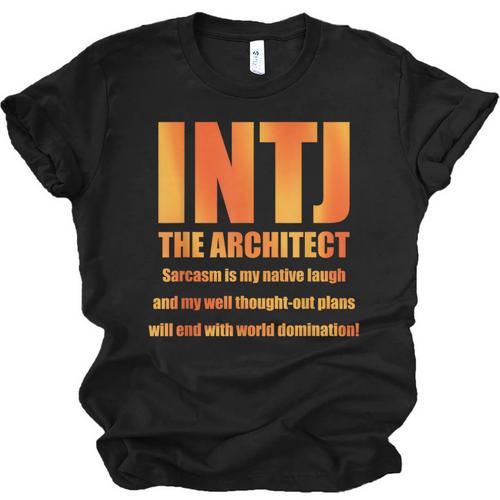INTJ Architect Personality Introvert Sarcastic Orange Unisex Jersey T-Shirt - Raresse