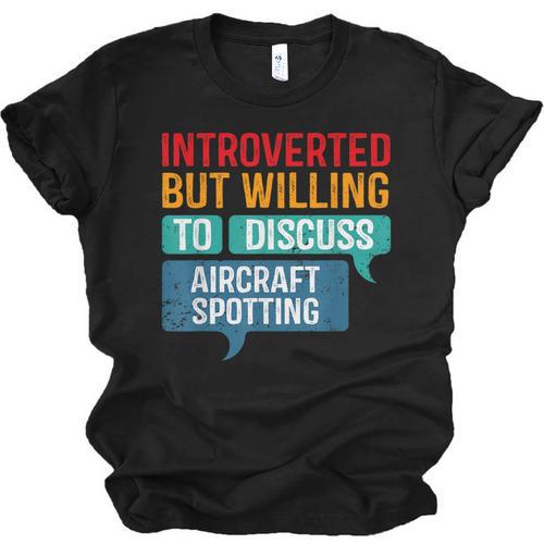 Introvert Aircraft Spotting Lovers Men & Women Unisex Jersey T-Shirt - Raresse