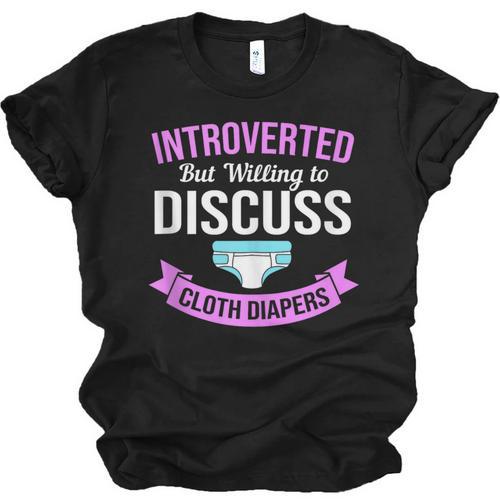 Introvert Hippie Mom Cloth Diapers Crunchy Mama Unisex Jersey T-Shirt - Raresse
