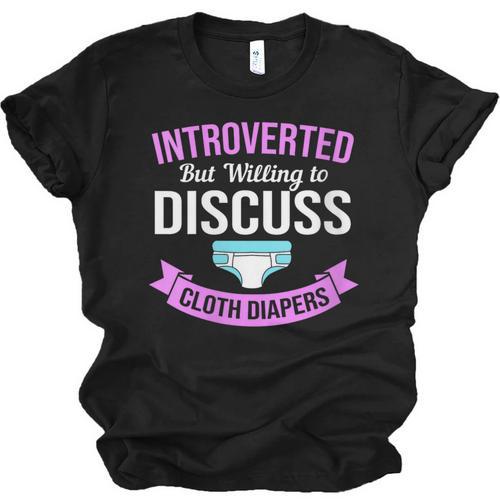 Introvert Hippie Mom Cloth Diapers Crunchy Mama Unisex Jersey T-Shirt - Raresse