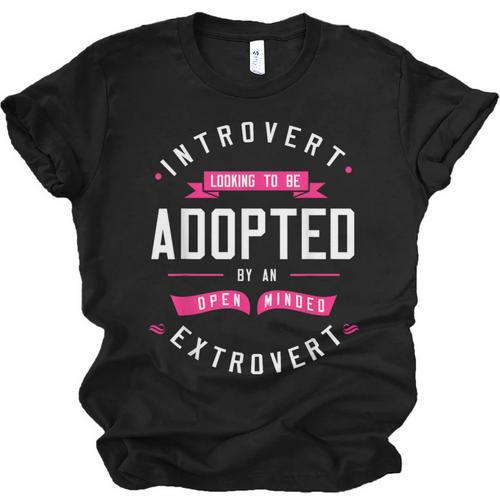 Introvert Looking To Be Adopted Introvert Humor Unisex Jersey T-Shirt - Raresse
