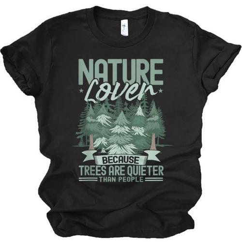 Introvert Nature Lover Introverted Forest Lover & Tree Unisex Jersey T-Shirt - Raresse