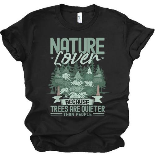Introvert Nature Lover Introverted Forest Lover & Tree Unisex Jersey T-Shirt - Raresse