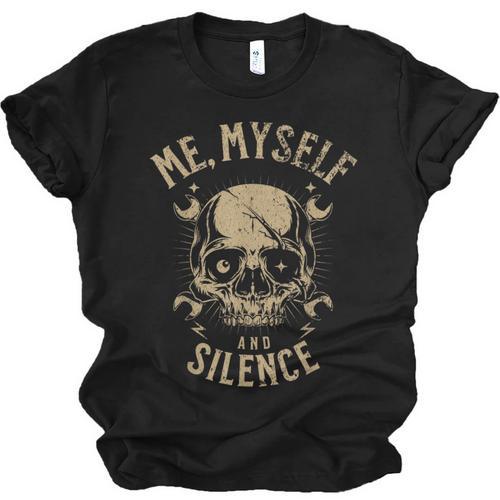Introvert Relaxation Me Myself And Silence Skull Mechanic Unisex Jersey T-Shirt - Raresse