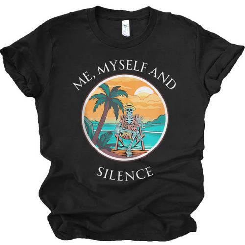 Introvert Relaxation Me Myself And Silence Summer Vacation Unisex Jersey T-Shirt - Raresse