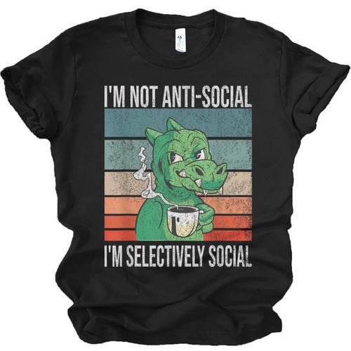 Introvert Selectively Social Anti-Social Shy Unisex Jersey T-Shirt - Raresse
