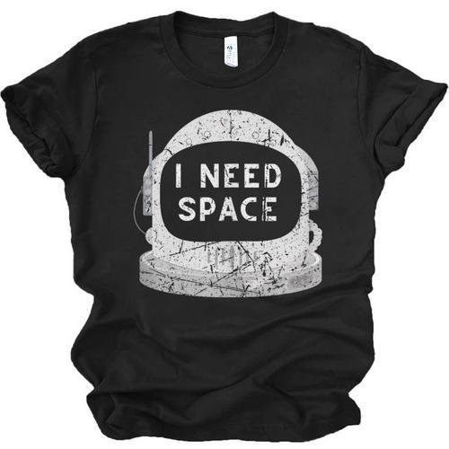 Introvert Space Helmet I Need Space Men Women Unisex Jersey T-Shirt - Raresse