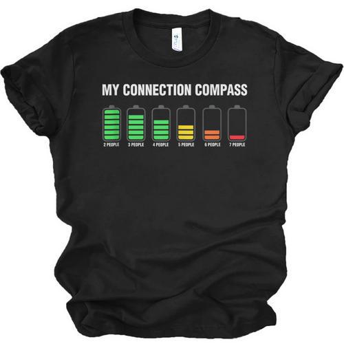 Introvert Tired Battery Unisex Jersey T-Shirt - Raresse