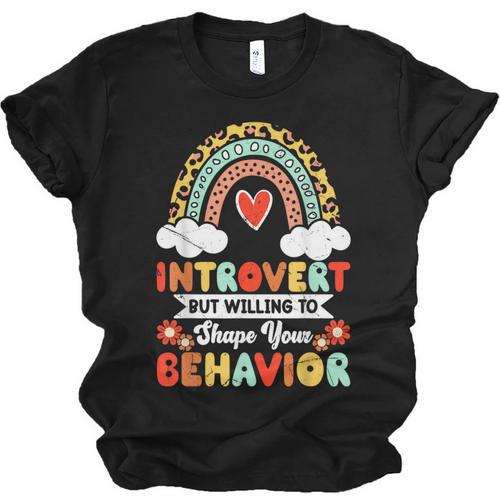 Introvert But Willing To Shape Your Behavior Unisex Jersey T-Shirt - Raresse