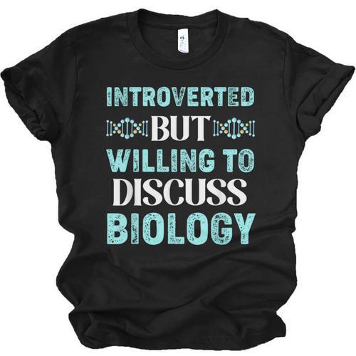 Introverted Biology Science Biologist Introverts Unisex Jersey T-Shirt - Raresse