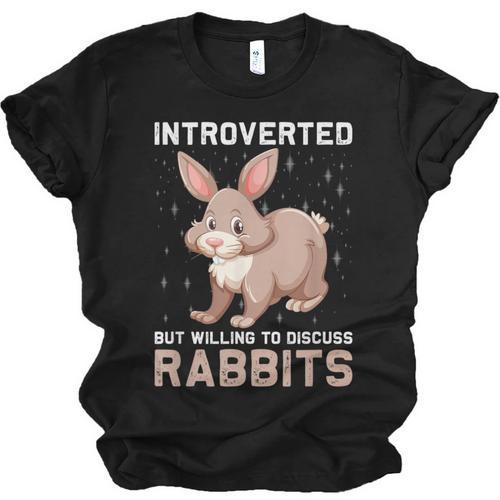 Introverted Rabbits Bunny Lover Rabbit Introvert Unisex Jersey T-Shirt - Raresse