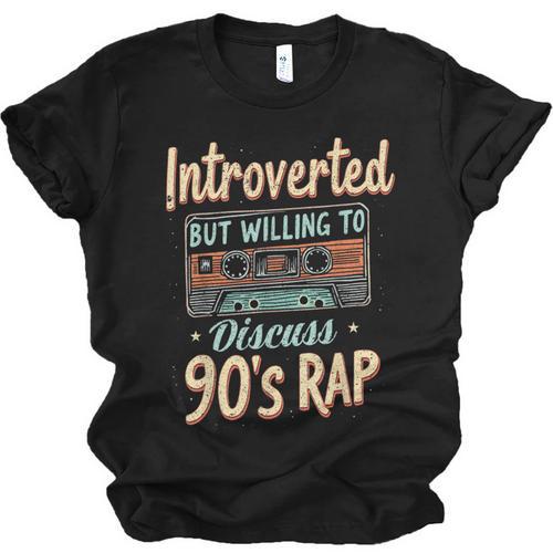 Introverted But Willing To Discuss 90s Rap Unisex Jersey T-Shirt - Raresse