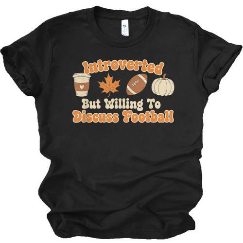 Introverted But Willing To Discuss Football Fall Unisex Jersey T-Shirt - Raresse
