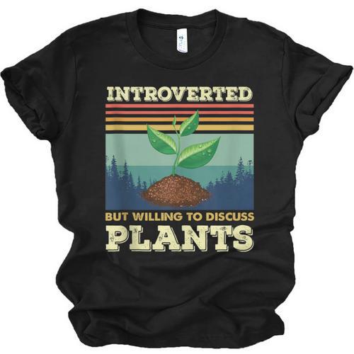 Introverted But Willing To Discuss Plants Unisex Jersey T-Shirt - Raresse