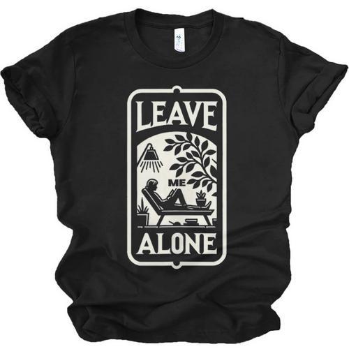 Introvert's Peaceful Solitude Graphic Leave Me Alone Quiet Unisex Jersey T-Shirt - Raresse