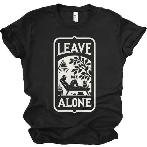 Introvert's Peaceful Solitude Graphic Leave Me Alone Quiet Unisex Jersey T-Shirt - Raresse
