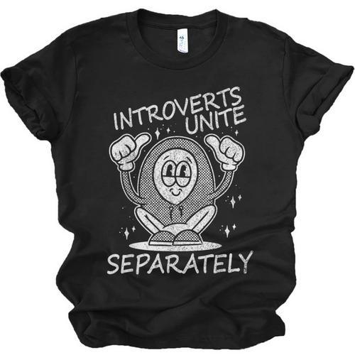 Introverts Unite Anti-Social Shy Person Joke Unisex Jersey T-Shirt - Raresse