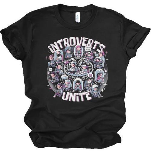 Introverts Unite Quirky Solitude Unisex Jersey T-Shirt - Raresse