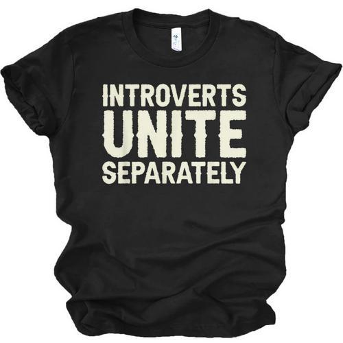 Introverts Unite Separately I Introvert Unisex Jersey T-Shirt - Raresse