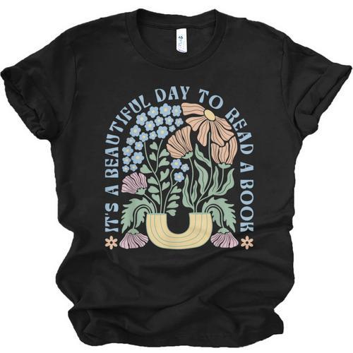 It's A Beautiful Day To Read A Book Librarian Book Lover Unisex Jersey T-Shirt - Bookorys