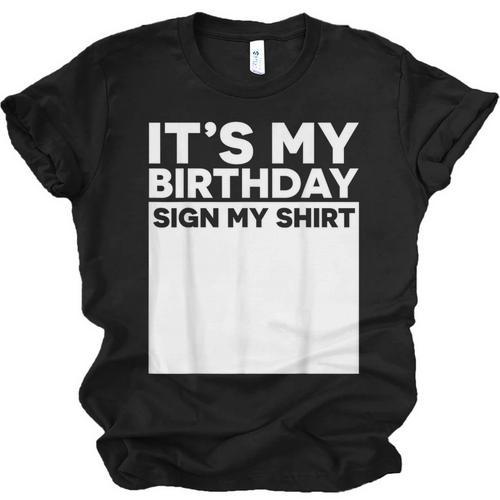 It's My Birthday Sign Boy Men Decoration Guestbook Unisex Jersey T-Shirt - Bookorys UK