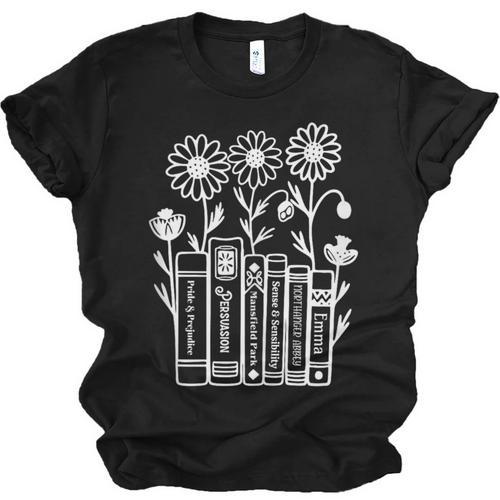 Jane Austen Books Unisex Jersey T-Shirt - Bookorys DE