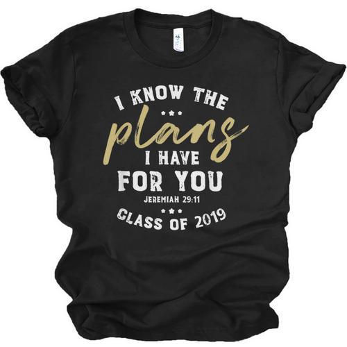 Jeremiah I Know Plans Graduation 2019 College Graduate Unisex Jersey T-Shirt - Best Gift Smart