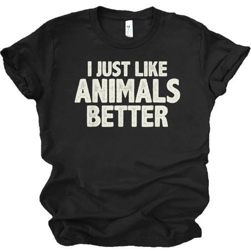 I Just Like Animals Better I Introvert Unisex Jersey T-Shirt - Raresse